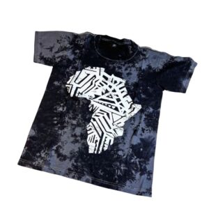 Premium Hand-Dyed Graphic Tee | Abstract Face Art & Sunburst Tie-Dye T-Shirt