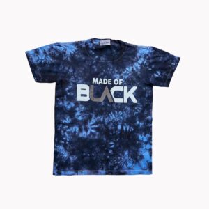 Unleash Your Power: The 'Made Of Black' Midnight Blue Tie-Dye Tee.