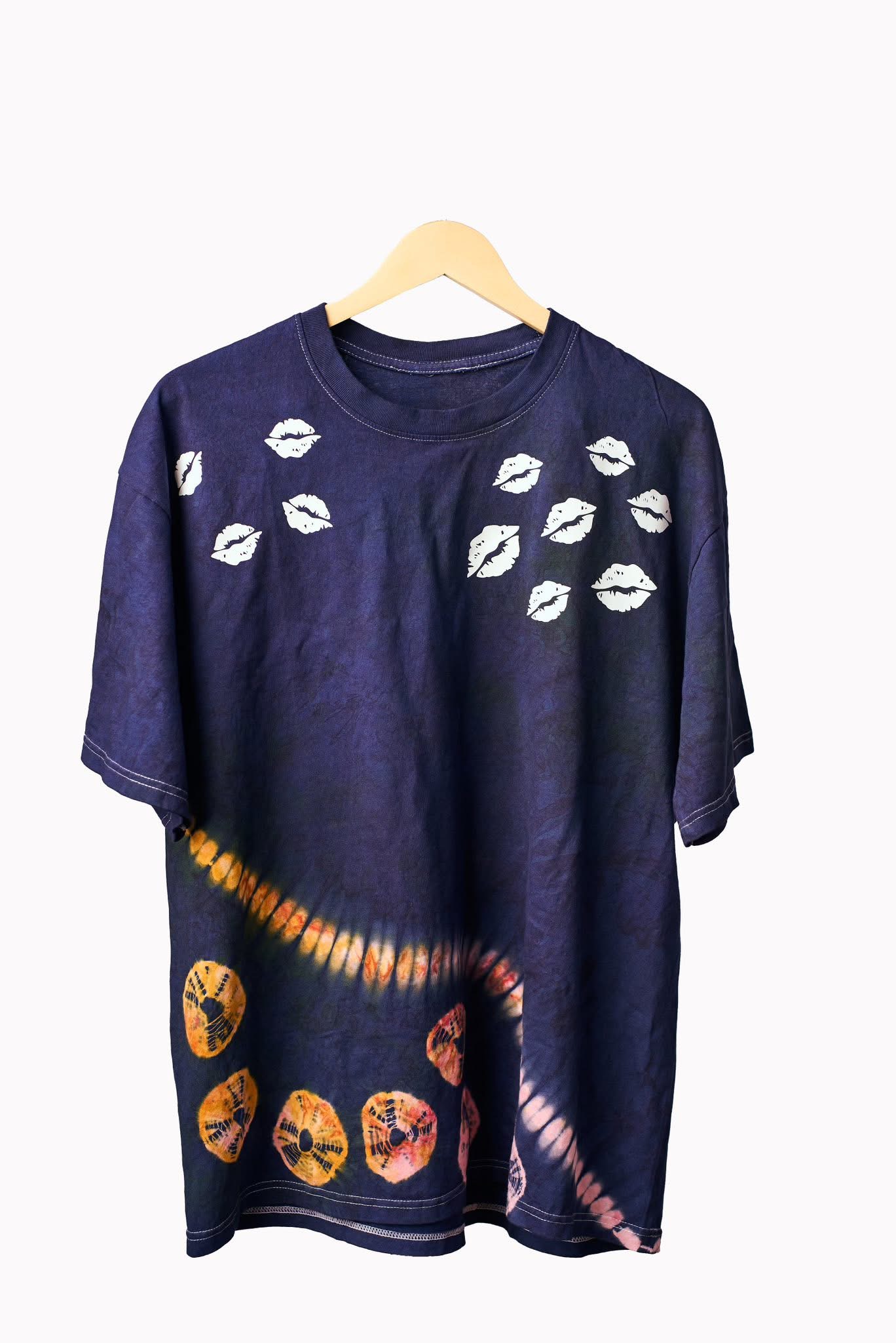 Midnight Kiss Tie-Dye Oversized Tee | Limited Edition Streetwear | Unisex