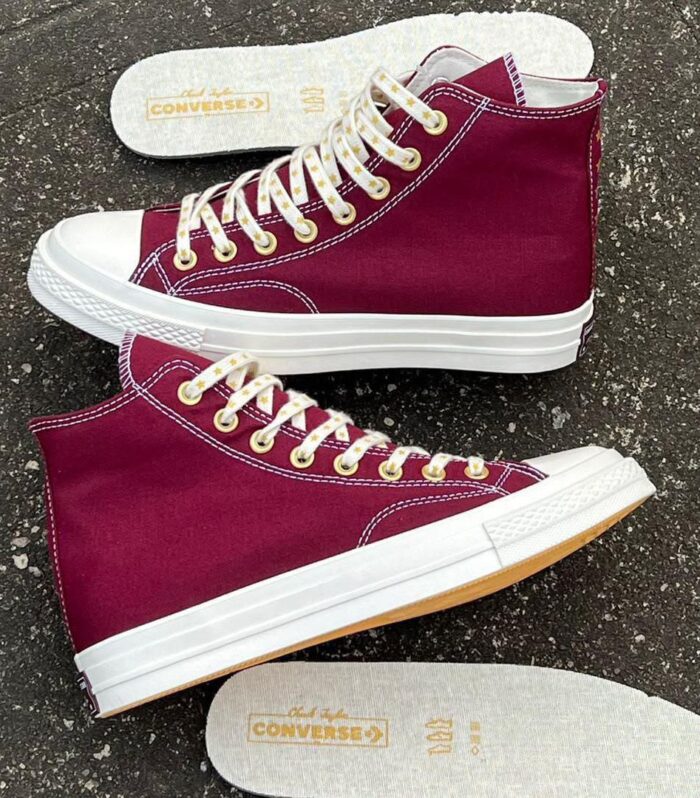 Lace Up the Magic: Vintage Burgundy High-Tops