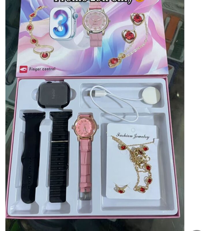 Luxury Women's Smartwatch & Jewelry Gift Set: All-in-One Elegant Style Kit