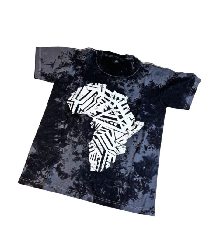 Premium Hand-Dyed Graphic Tee | Abstract Face Art & Sunburst Tie-Dye T-Shirt