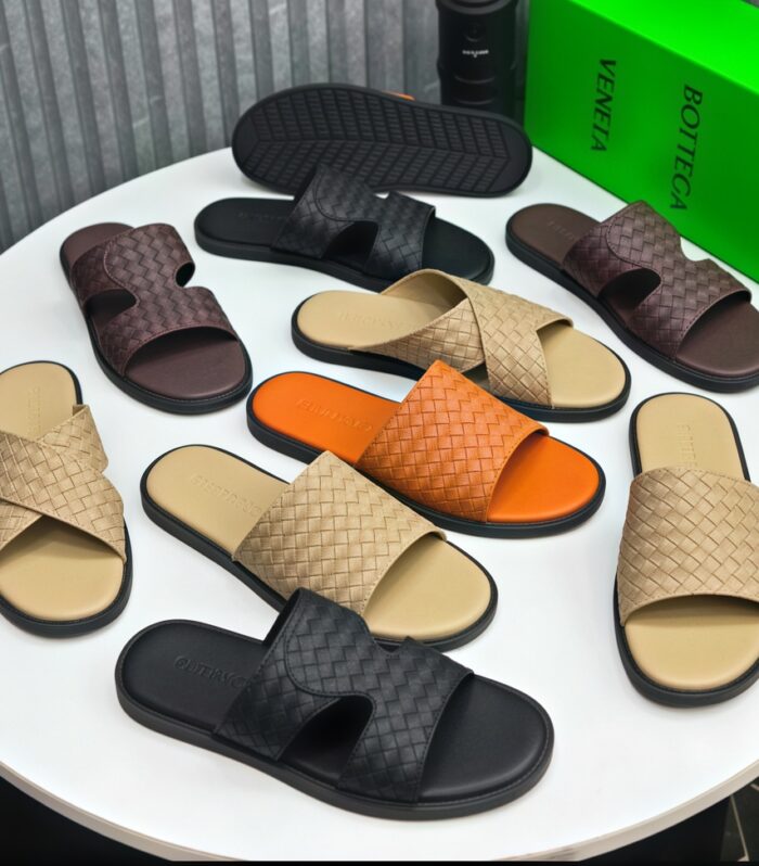 Men's Woven Leather Slide Sandals | Effortless Italian-Style Luxury