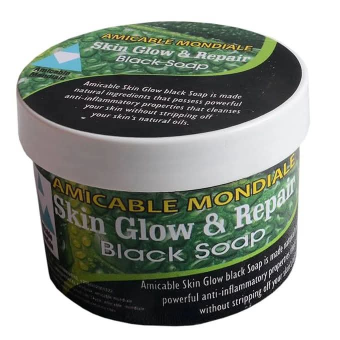 Revitalize Your Complexion: Amicable Mondiale Skin Glow & Repair Black Soap