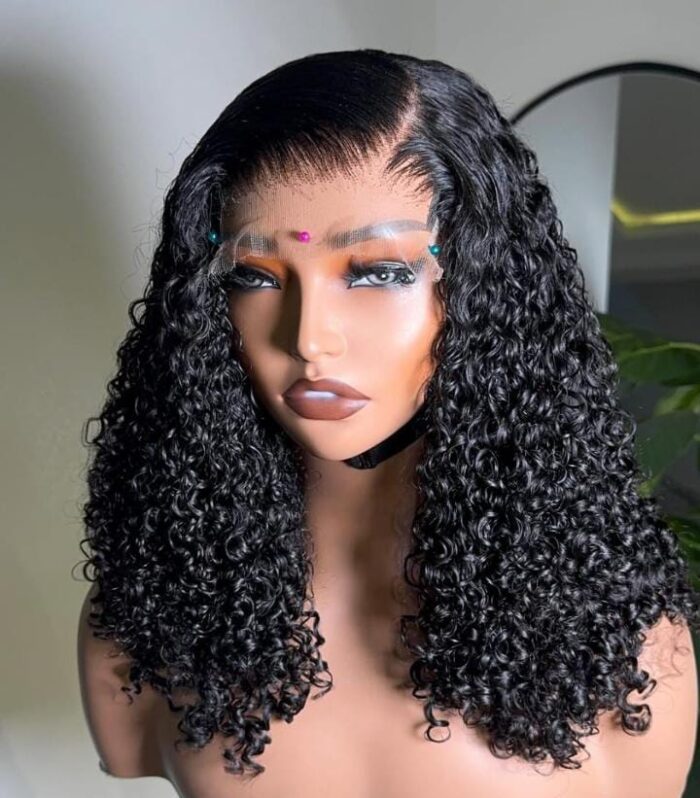 HD Lace Front Kinky Curly Human Hair Wig – Natural Black