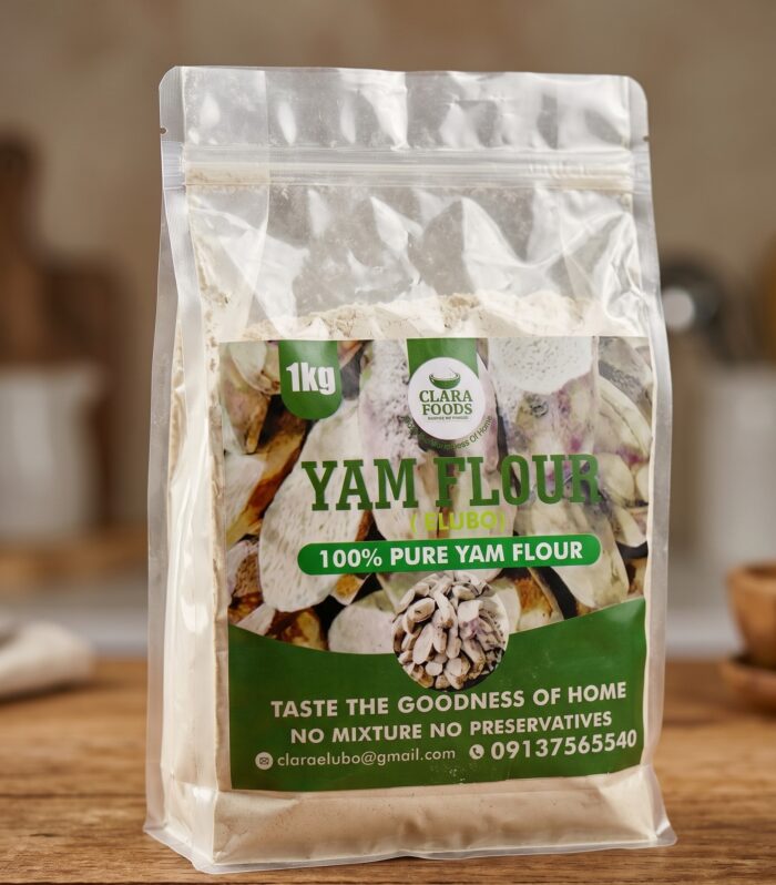 Premium 100% Pure Yam Flour (Elubo) – 1kg