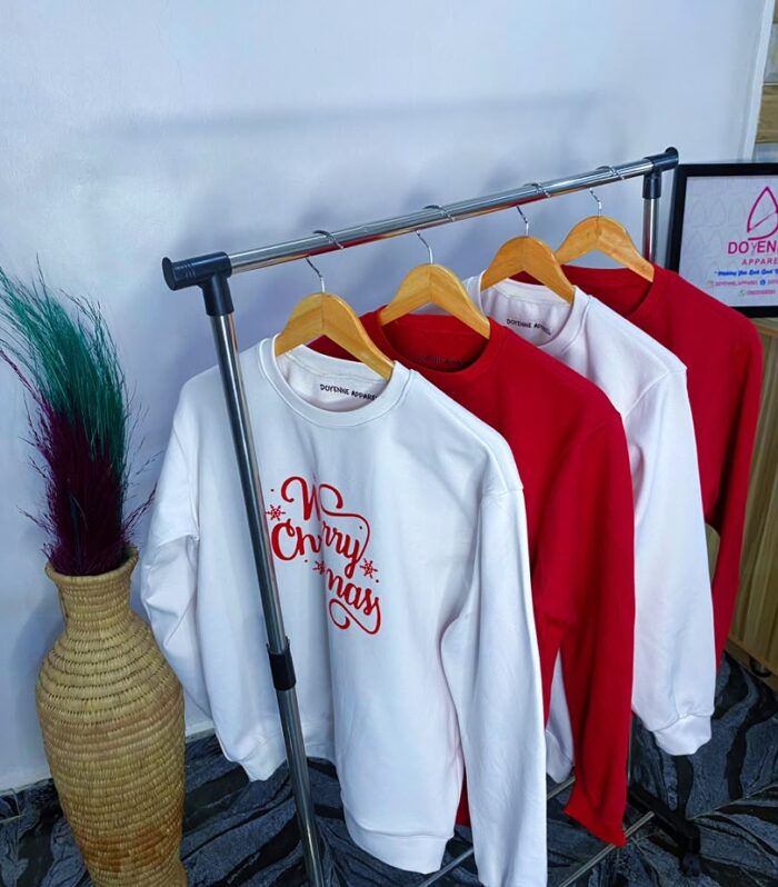 Festive Merry Christmas Crewneck Sweatshirt – Premium Holiday Cotton Pullover