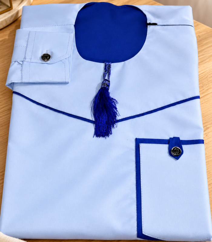 Royal Blue Accent Custom Tailored Senator Suit for Men