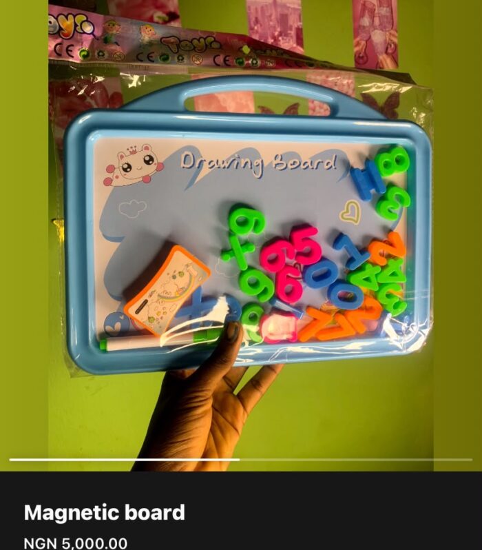 2-in-1 Kids Magnetic Drawing & Math Learning Board Set