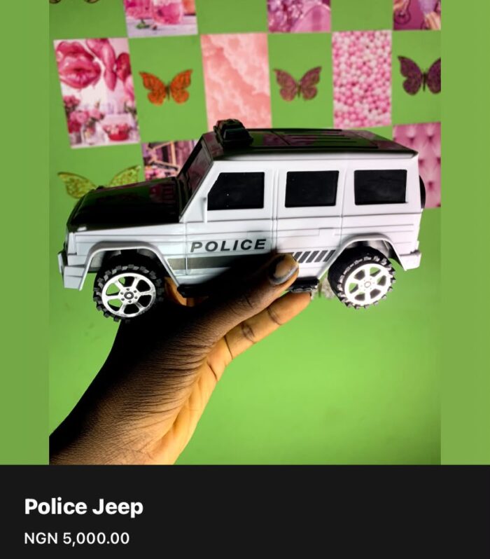 Kids White Police Patrol SUV Toy Car – Durable Off-Road G-Wagon Style Vehicle