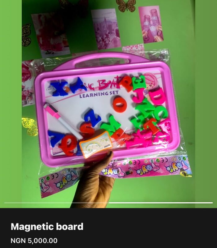 Interactive Kids Portable Magnetic Alphabet Drawing & Learning Board Set
