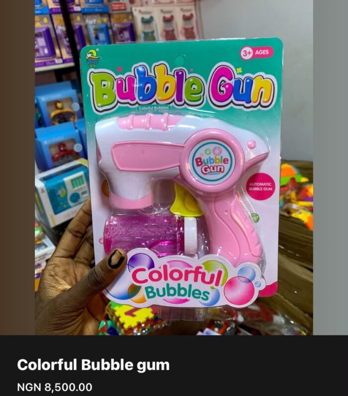 Automatic Kids Bubble Gun Toy – Pink Colorful Bubble Blower for Toddlers & Kids