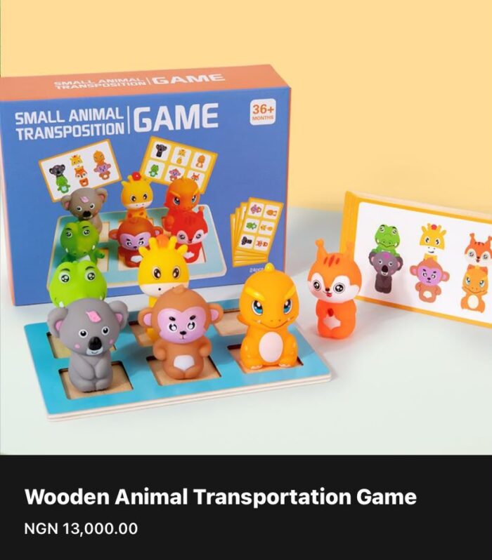 Small Animal Transposition Wooden Matching Game for Kids (36+ Months)