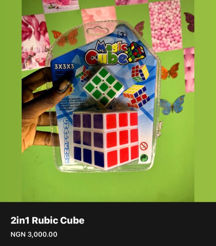 3x3 Magic Cube Set – 2-in-1 Brain Teaser Puzzle Toy for Kids & Adults