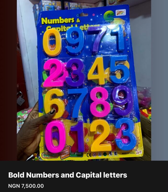 Colorful Magnetic Numbers and Capital Letters Set for Kids (26 Pieces)