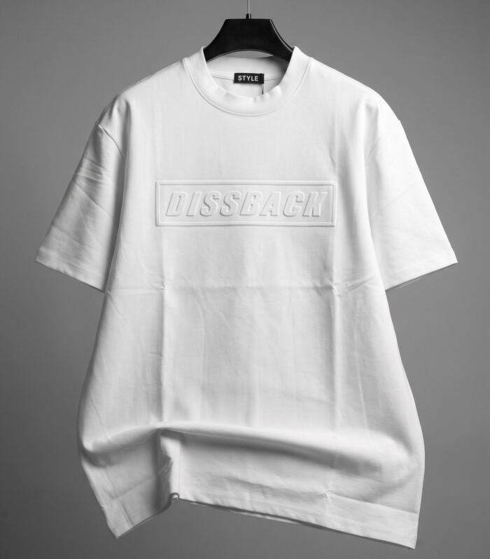 Men's Premium Oversized Embossed Graphic T-Shirt – Crisp White