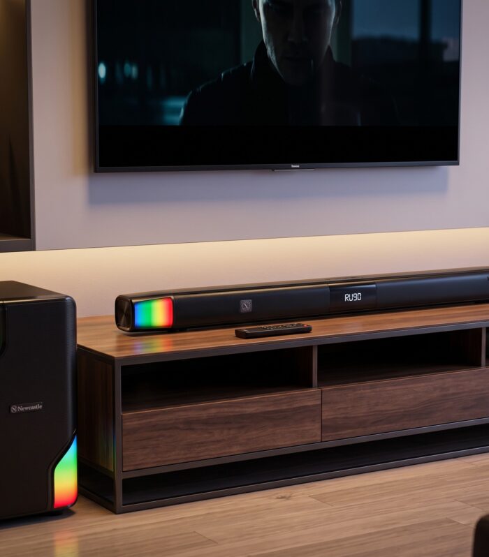 Newcastle NC2053 Wireless Soundbar with Subwoofer – Immersive Home Theater Surround Sound, Bluetooth & Multi-Input Connectivity