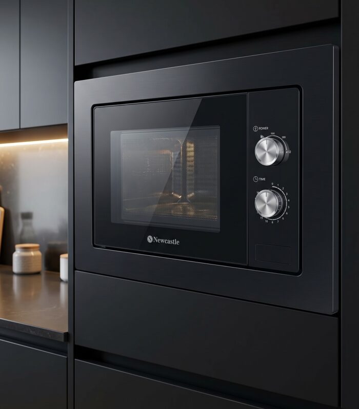Newcastle Sleek Black Built-In Microwave Oven – Modern Design Meets Effortless Cooking