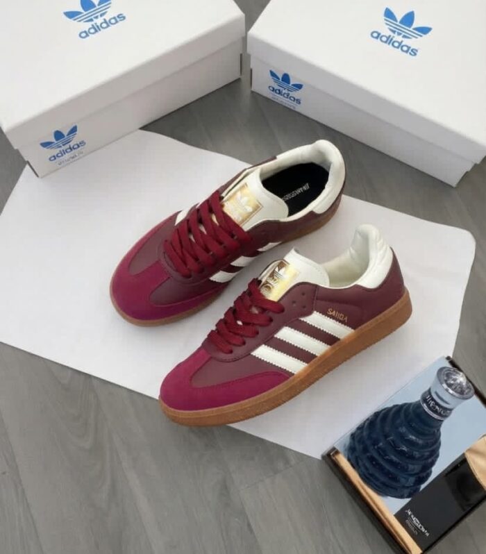 adidas Samba OG Shoes – Burgundy / Maroon & White