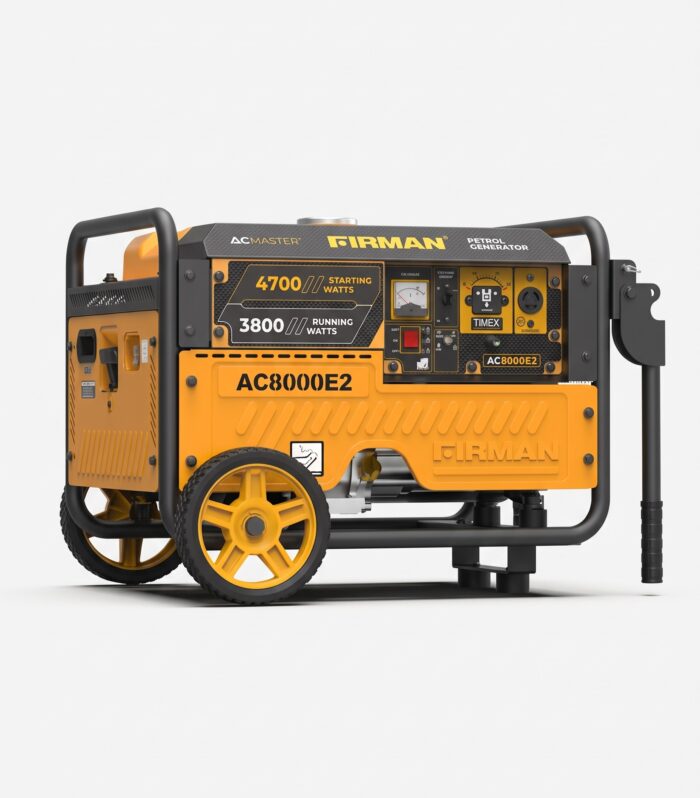 Firman AC8000E2 4.7kVA Petrol Generator with Key Start & Wheels