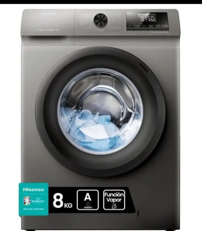 Hisense 8KG Premium Front-Load Washing Machine (Titanium Silver)